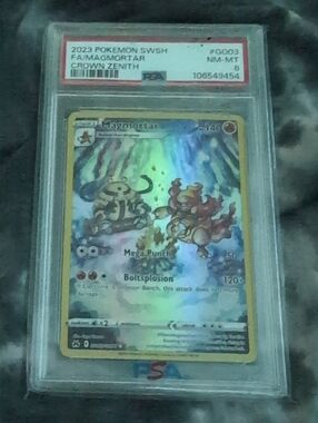 Pokemon MAGMORTAR Holo Foil Yellow Border Graded Card